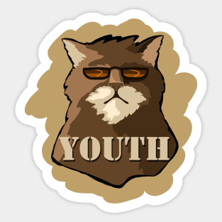 Cat youth (colored) Sticker